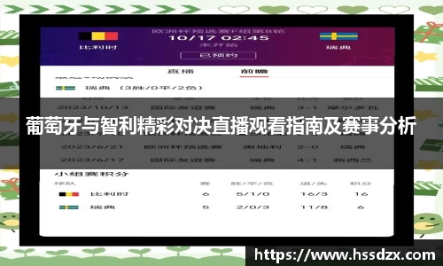 葡萄牙与智利精彩对决直播观看指南及赛事分析